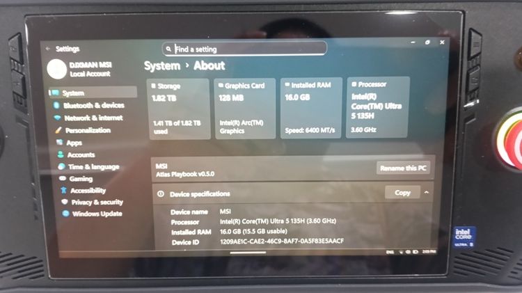 MSI Claw  รูปที่ 5