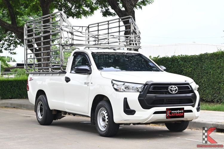 Toyota Hilux Revo 2021 2.4 Entry Pickup ดีเซล ไม่ติดแก๊ส เกียร์ธรรมดา ขาว