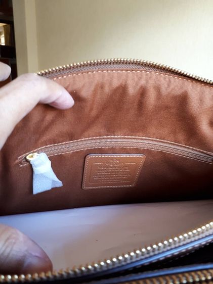 กระเป๋าถือ COACH  แท้จาก Outlet UK ใบใหญ่ Coated canvas ลาย Signature  รูปที่ 7