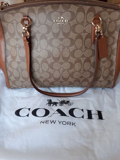 อื่นๆ หญิง น้ำตาล กระเป๋าถือ COACH  แท้จาก Outlet UK ใบใหญ่ Coated canvas ลาย Signature 