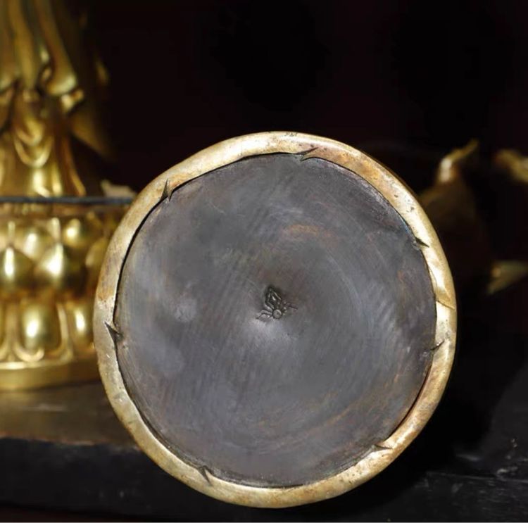 ✨พระพุทธรูป“ทรงตันตระ”ประดับพระตรีเอกภาพ พระอมิตาก“พระอโวโลกิเตศวร เก่าโบราณ  รูปที่ 5