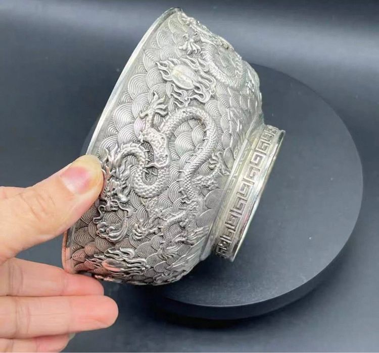 🔥ซามซุปเงินโบราณสะสม งดงามมาก