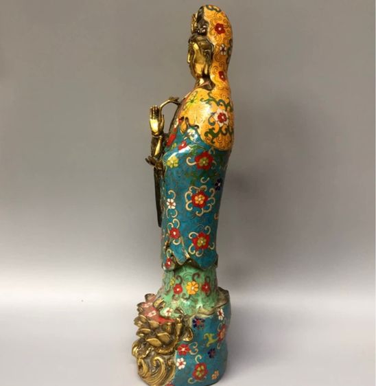 ✨รูปพระโพธิ์สัตว์กวนอิม (ถมปัด) งานเก่าโบราณ  รูปที่ 5