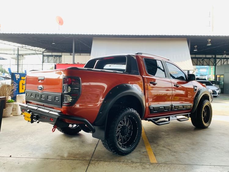 Ford Ranger 2015 2.2 Hi-Rider Wildtrak Pickup ดีเซล ไม่ติดแก๊ส เกียร์อัตโนมัติ ส้ม รูปที่ 4
