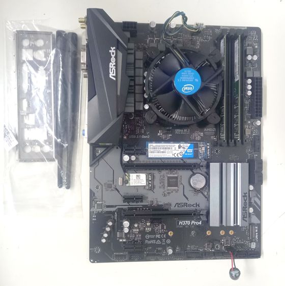 Intel CORE i5 Gen8 8400 Mainboard ASROCK H370 Rro4 RAM DDR4 16GB SSD M.2 250GB