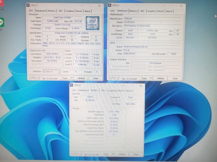 Intel CORE i5 Gen8 8400 Mainboard ASROCK H370 Rro4 RAM DDR4 16GB SSD M.2 250GB รูปที่ 9