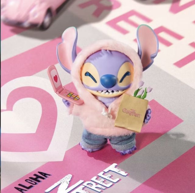 ตุ๊กตาพวงกุญแจไวนิล Stitch Gen Z Street Plush Keychain Blind Box จาก Miniso  รูปที่ 2