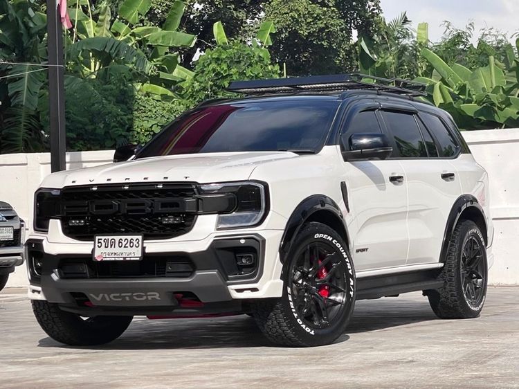 Ford Everest 2024 2.0 Turbo Sport Utility-car ดีเซล ไม่ติดแก๊ส เกียร์อัตโนมัติ ขาว