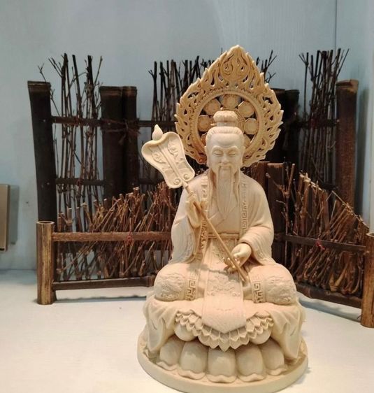 ✨งานไม้แกะฮิโนกิเก่าแท้ “พระผู้บริสุทธิ์ทั้งสาม  รูปที่ 4