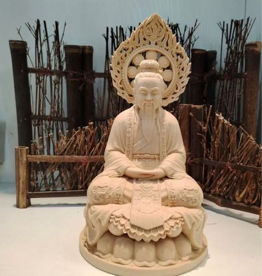 ✨งานไม้แกะฮิโนกิเก่าแท้ “พระผู้บริสุทธิ์ทั้งสาม  รูปที่ 2