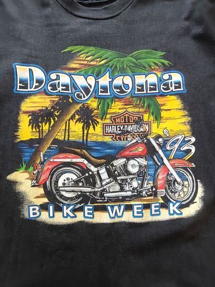 เสื้อยืด Vintage Harley-Davidson 1993
"DAYTONA BIKEWEEK" Single Stitch  รูปที่ 3