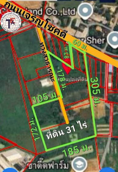 ใช่ ขายที่ดิน ทำเลดี ราคาพิเศษ บ่อทอง ชลบุรี ติดถนนเจริญโชค รูปที่ 4