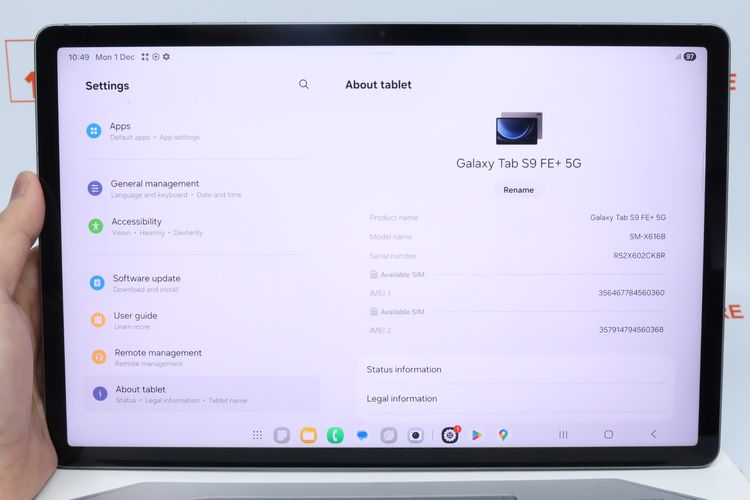 Samsung Tab s9 FE Plus 5G 8.128GB (Mint) - ID25110307 รูปที่ 11