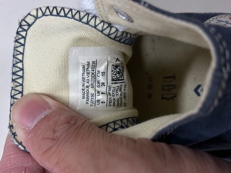 รองเท้าเด็ก มือสอง ของแท้ ใช้เอง รองเท้าConverse รองเท้าConverseแท้ ของเด็ก รูปที่ 6