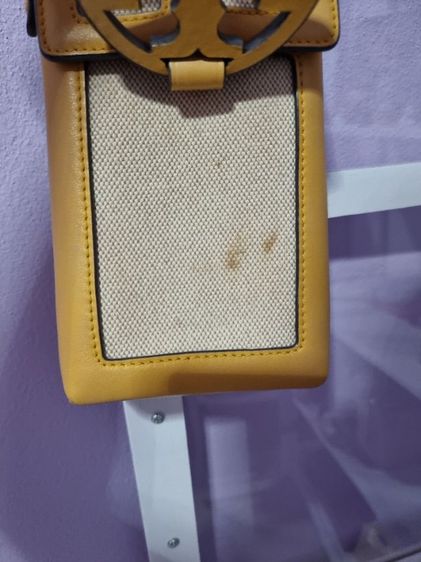 กระเป๋า Tory Burch Miller Leather Canvas Phone Crossbody Bag รูปที่ 6
