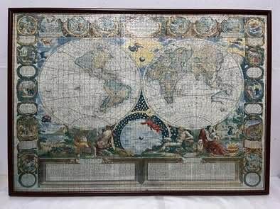 จิ๊กซอว์ ลายแผนที่โลก 2,000 ชิ้น พร้อมกรอบ 