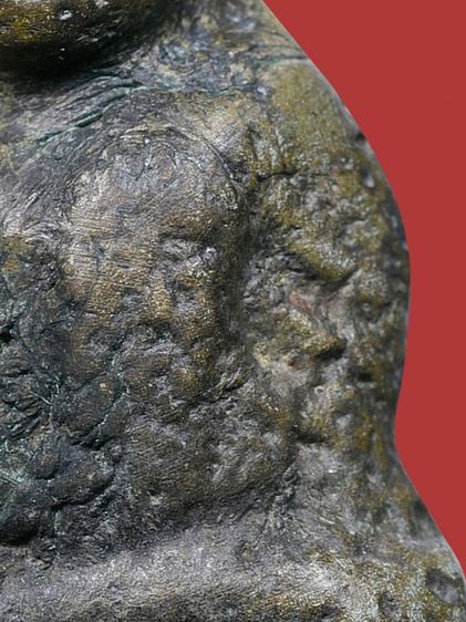 เหี่ยวย่น,เก่ามาก เนื้อขันลงหิน หายาก พระบ้านเก่าเก็บ รูปหล่อหลวงพ่อเงิน พิมพ์ขี้ตา  3 ชาย  รูปที่ 8