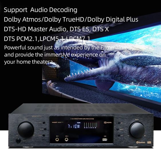 DiGiTAL AMPLiFiER DSP 7.1CH เครื่องขยายเสียง ดิจิตอลแอมพลิฟายเออร์ ยี่ห้อ KAOSHi รุ่น AV-777 SPR รูปที่ 10