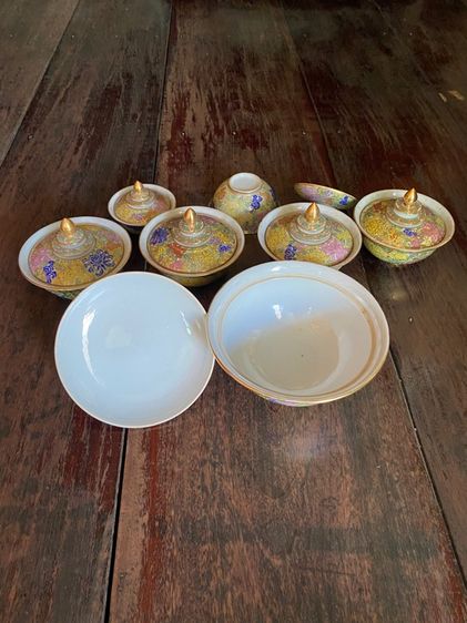 ขายชุดชามลายเบญจรงค์ ยกชุด รูปที่ 3