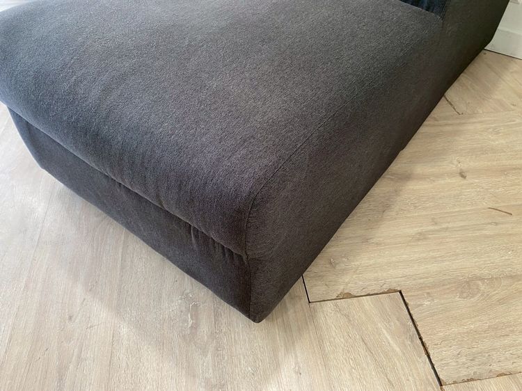 โซฟาเข้ามุมแอล 3 ที่นั่ง เบาะผ้า สีเทาเข้ม รูปที่ 12