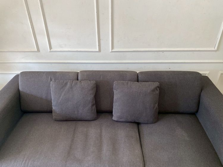 โซฟาเข้ามุมแอล 3 ที่นั่ง เบาะผ้า สีเทาเข้ม รูปที่ 7