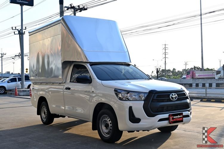 Toyota Hilux Revo 2023 2.4 Entry Pickup ดีเซล ไม่ติดแก๊ส เกียร์ธรรมดา ขาว