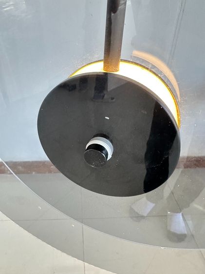 โคมไฟ โป๊ะกระจกทรงกลม 2 แผ่นประกบ โครงเหล็กสีดำ รูปที่ 5