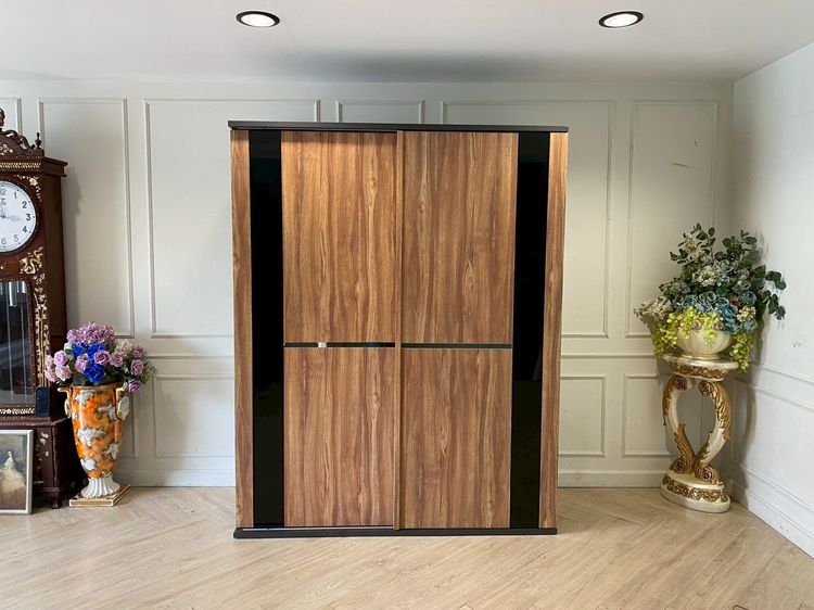 ตู้เสื้อผ้า KONCEPT ท็อปไม้สีน้ำตาล