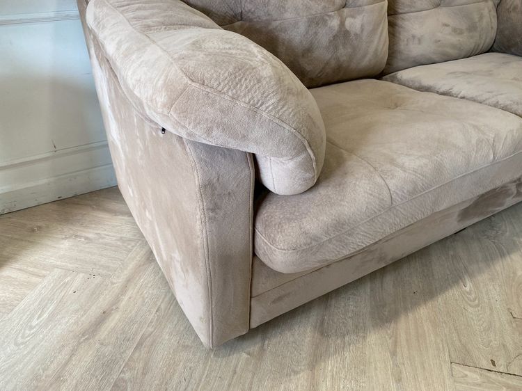 ชุดโซฟา 3 ชิ้น 2 ที่นั่ง เบาะผ้า สีน้ำตาลอ่อน รูปที่ 9