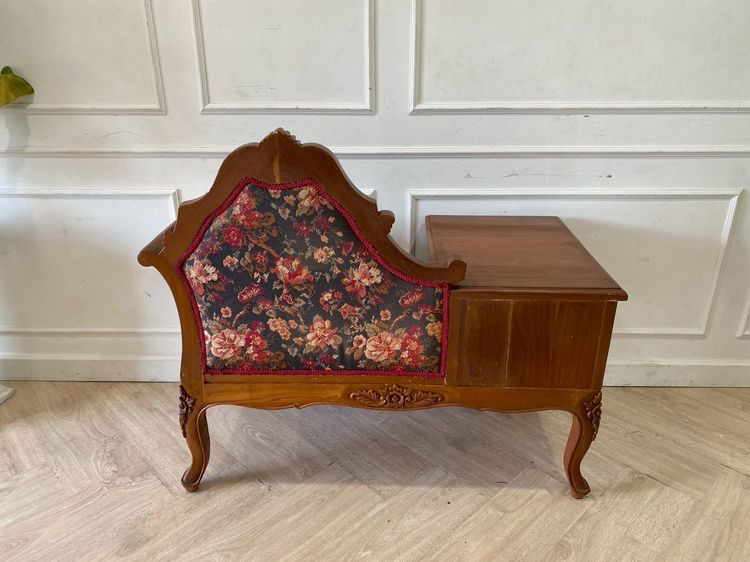 เก้าอี้อาร์มแชร์ไม้สัก มีตู้ข้าง ติดกัน รูปที่ 3