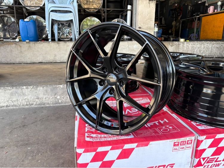ล้อแม็กมือ1 ขอบ18 ก้านY 5รู114 กว้าง8.5 ออฟ35 สีดำเงา ล้อเบา FLOW FORMING งานSEVENFIFTH งานสวยมากๆ รูปที่ 5