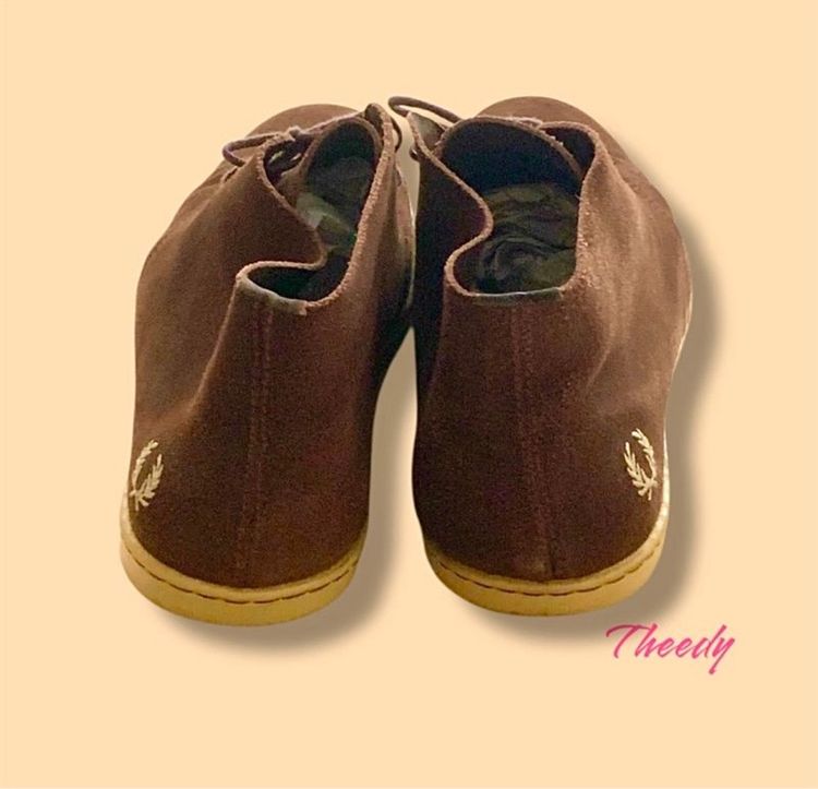 รองเท้าหนังกลับ Fred Perry สีน้ำตาล Made is Potugal สภาพเยี่ยม รูปที่ 4