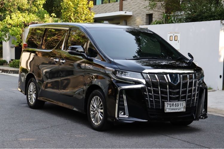 Toyota Alphard 2021 2.5 Hybrid Van ไฮบริด เกียร์อัตโนมัติ ดำ รูปที่ 3