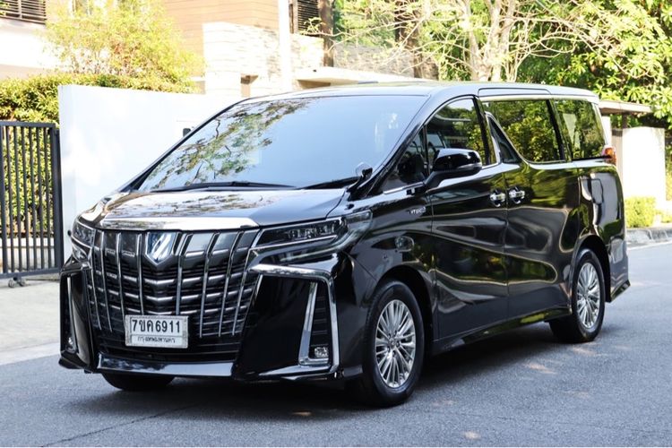 Toyota Alphard 2021 2.5 Hybrid Van ไฮบริด เกียร์อัตโนมัติ ดำ รูปที่ 2