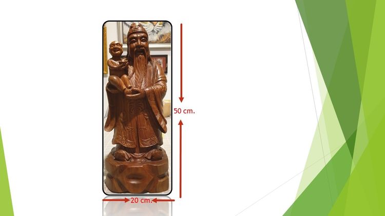 ขายแกะสลักรูปปั้นเทพเจ้าจีน 3 องค์ ซึ่งเป็นสัญลักษณ์แห่งความมงคล  ฮก ลก ซิ่ว รูปที่ 5