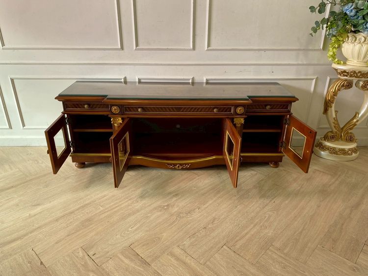 ตู้ไม้ 3 ลิ้นชัก 4 บานเปิด สไตล์วินเทจ รูปที่ 2