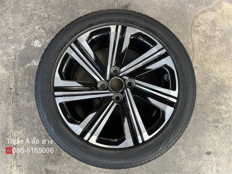 อื่นๆ อะลูมิเนียมอัลลอย 16" ✨ล้ออะไหล่ 4รู100✨Toyota Yaris Ativ ขอบ 16 ดำหน้าเงา พร้อมยาง 195-50-16 FORTUNE ปี 22