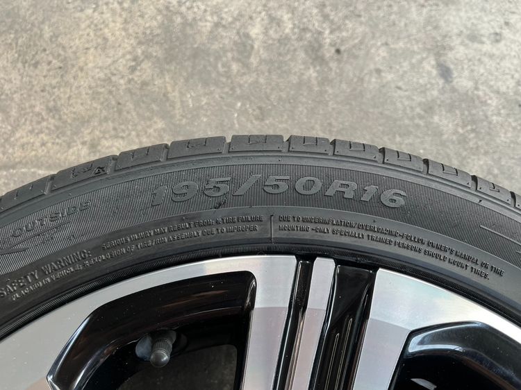 ✨ล้ออะไหล่ 4รู100✨Toyota Yaris Ativ ขอบ 16 ดำหน้าเงา พร้อมยาง 195-50-16 FORTUNE ปี 22 รูปที่ 4