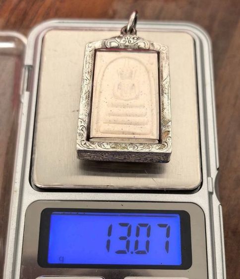 🙏พระสมเด็จเนื้อผง  กรอบเงินแท้ 95.38 รูปที่ 4