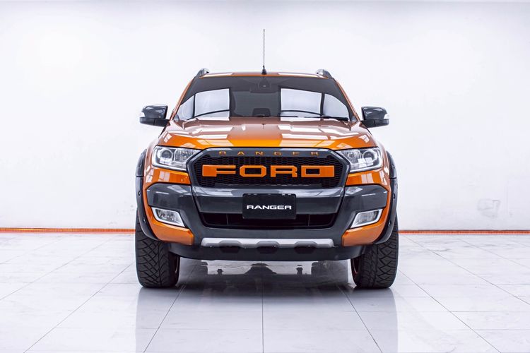 Ford Ranger 2016 2.2 Hi-Rider Wildtrak Pickup ดีเซล ไม่ติดแก๊ส เกียร์อัตโนมัติ ส้ม รูปที่ 4