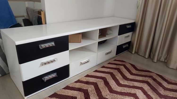 ตู้วางโทรทัศน์ใหม่มาก ขนาด สูง ซม  ยาว 2 เมตร รูปที่ 3