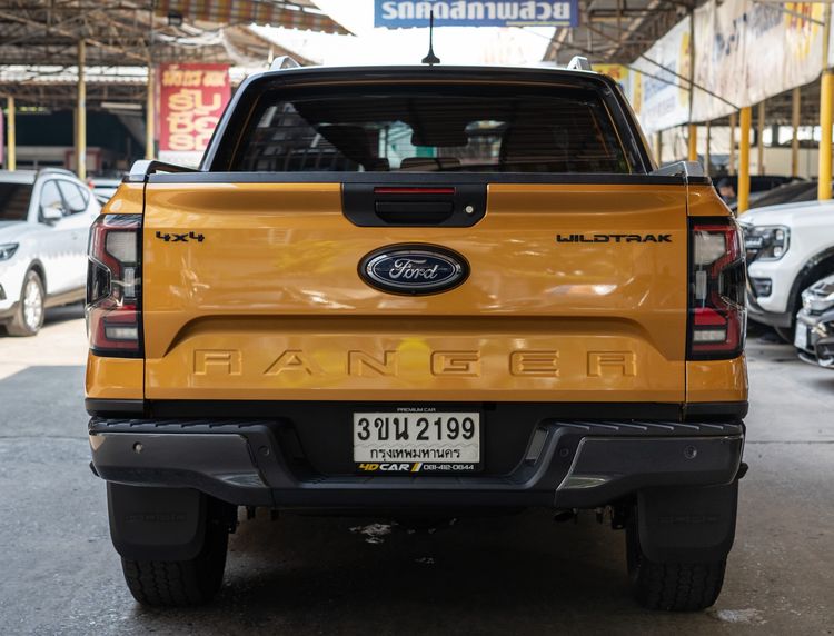 Ford Ranger 2022 2.0 Bi-Turbo 4WD Wildtrak Pickup ดีเซล ไม่ติดแก๊ส เกียร์อัตโนมัติ เหลือง รูปที่ 4