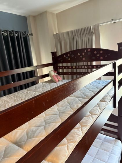 เตียงไม้ 2 ชั้น 3.5ฟุต ไม้เนื้อแข็ง ผู้ใหญ่นอนชั้น 2ได้  รูปที่ 9