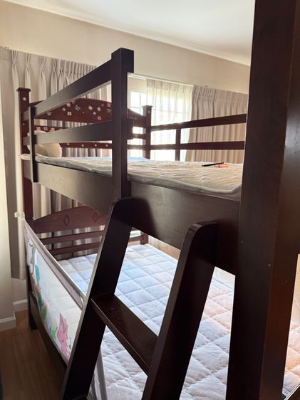 เตียงไม้ 2 ชั้น 3.5ฟุต ไม้เนื้อแข็ง ผู้ใหญ่นอนชั้น 2ได้  รูปที่ 7