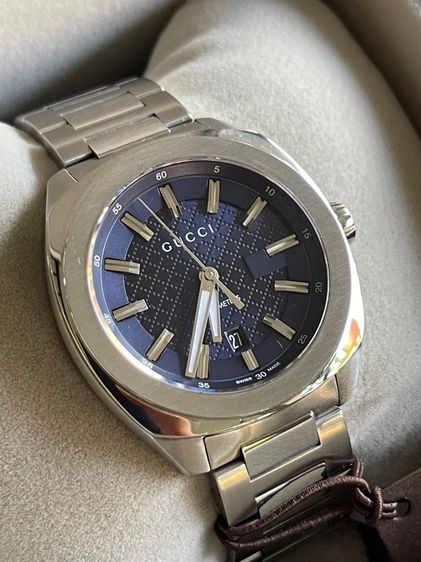 GUCCI GG2570 41 mm Blue Dial Quartz Men’s Watch Swiss Watch YA142314 รูปที่ 5