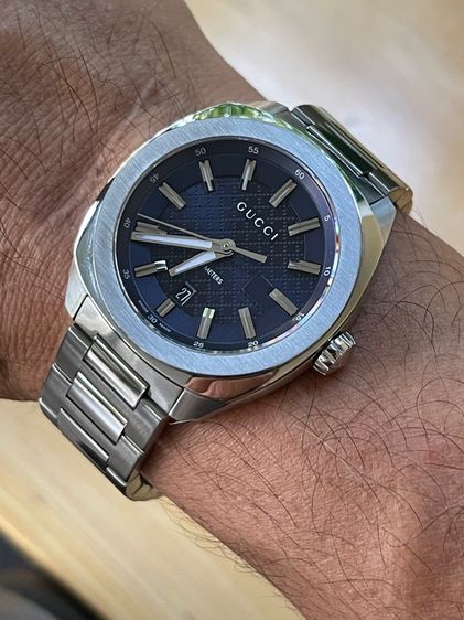 GUCCI GG2570 41 mm Blue Dial Quartz Men’s Watch Swiss Watch YA142314 รูปที่ 16