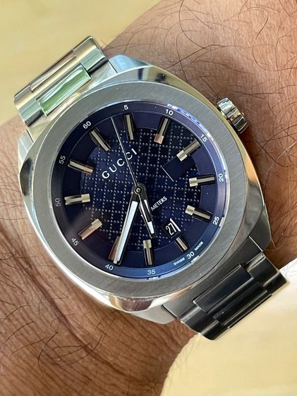 GUCCI GG2570 41 mm Blue Dial Quartz Men’s Watch Swiss Watch YA142314 รูปที่ 18