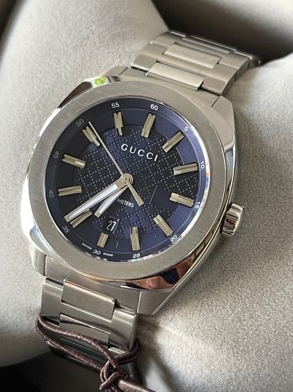 น้ำเงิน GUCCI GG2570 41 mm Blue Dial Quartz Men’s Watch Swiss Watch YA142314