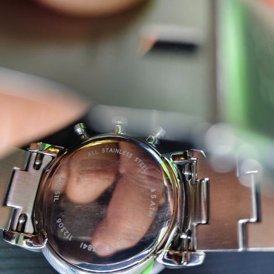 Fossil Chronograph หน้าดำ สายสแตนเลส สภาพดี รูปที่ 10