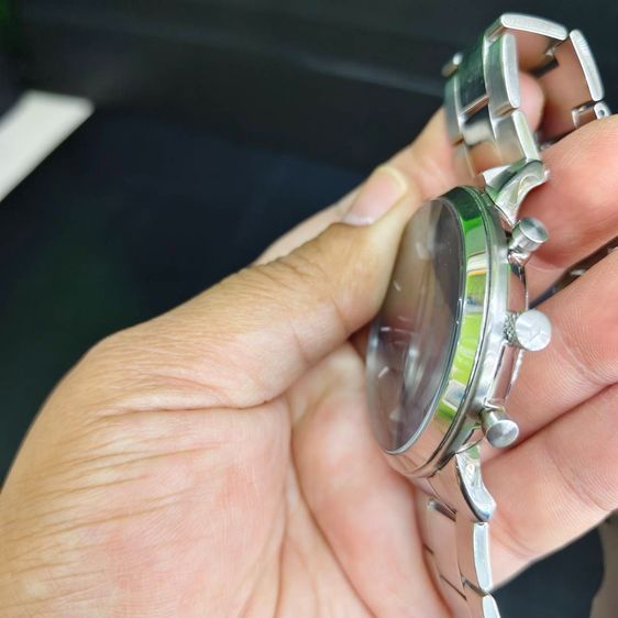 Fossil Chronograph หน้าดำ สายสแตนเลส สภาพดี รูปที่ 8